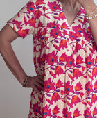 Robe shorty floral