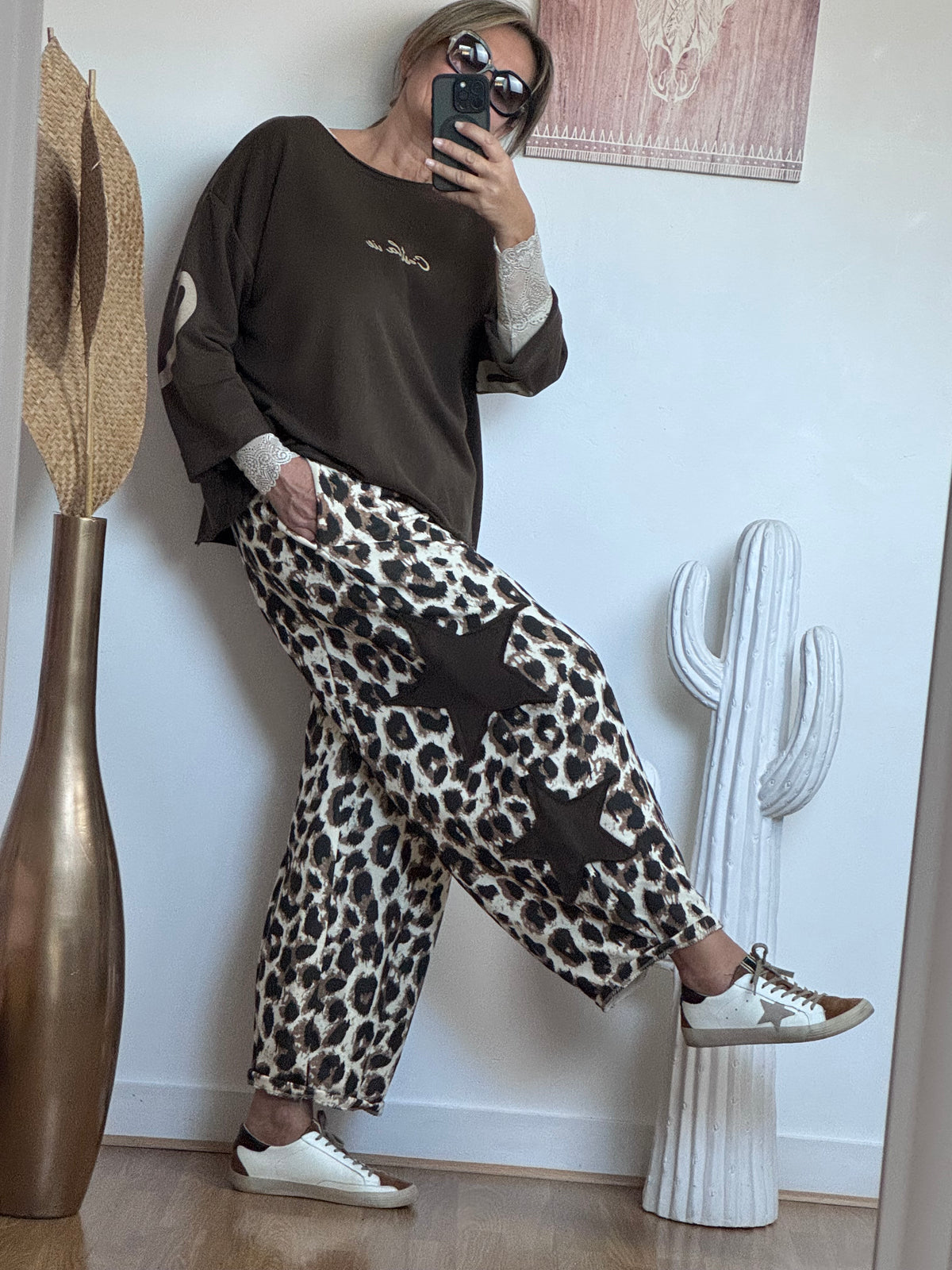 Pantalon jog Wild Star Leo crème
