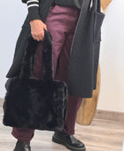 Pantalon barrel lie de vin