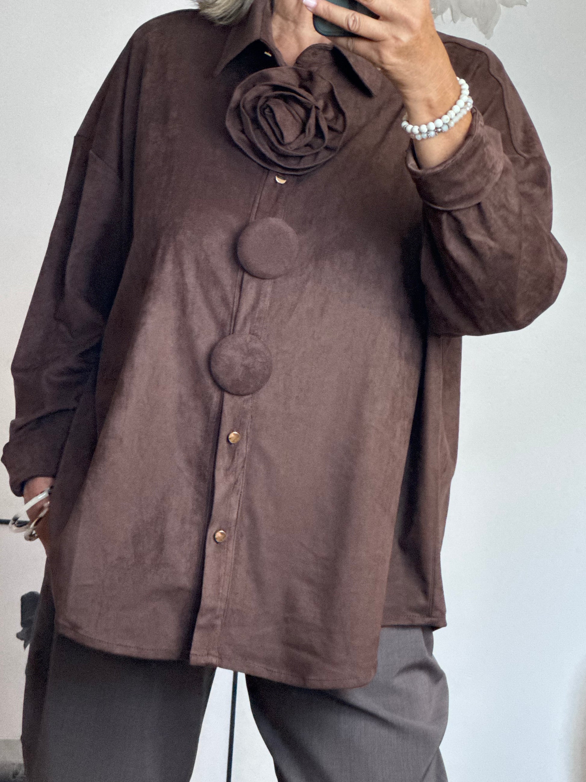 Chemise ou veste Louisa marron