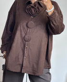 Chemise ou veste Louisa marron