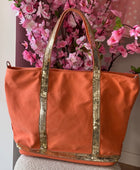 Sac vanes toile orange (grand modèle)