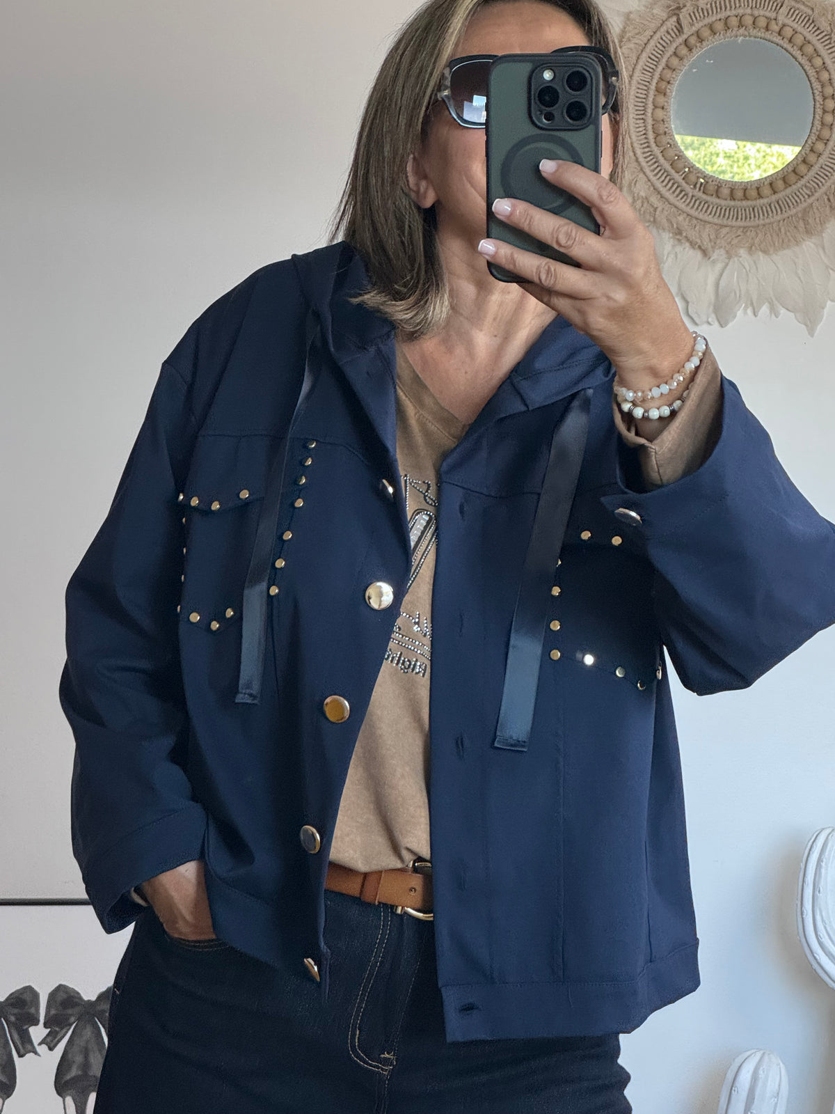 Veste casuel gold marine