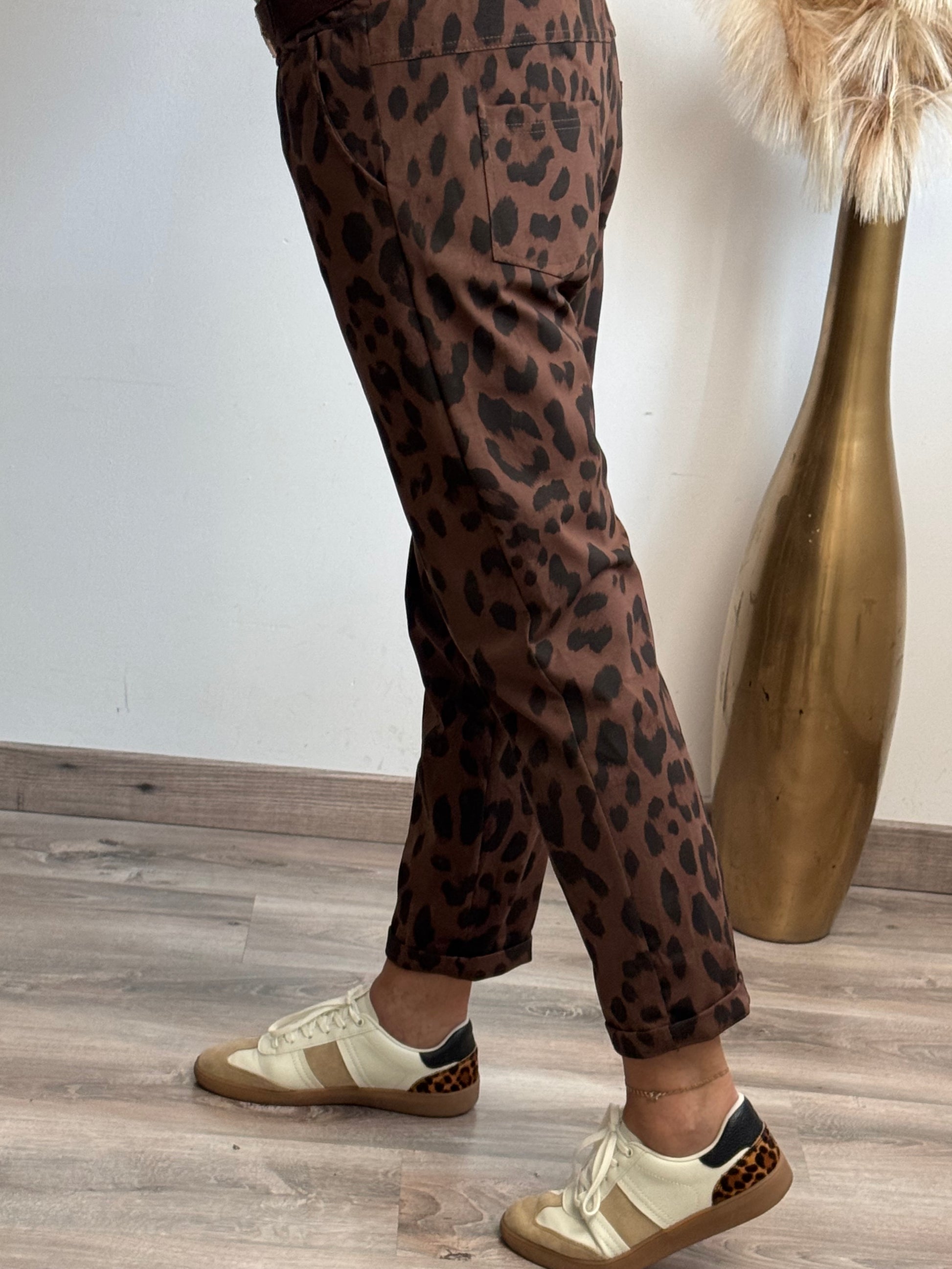 Pantalon Léo marron foncé