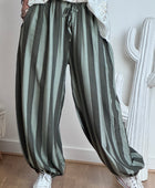 Pantalon Aladin rayé kaki joli forme TU 44/50