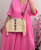 Sac bohème crochet crème