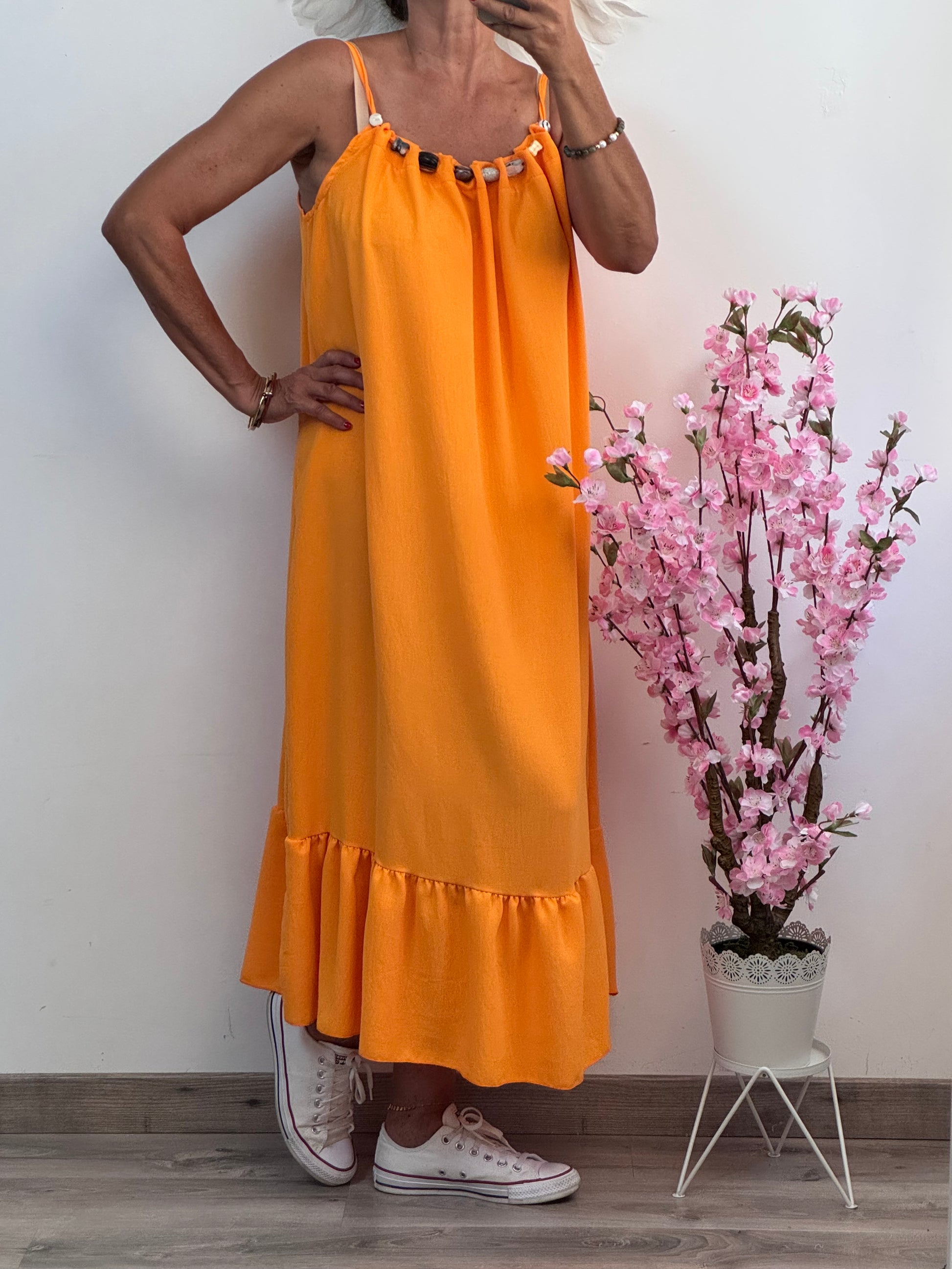 Robe longue Agathe orange