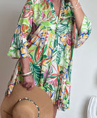 Robe floral vert