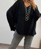 Pull Lucas oversize noir TU 44/54