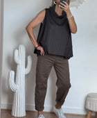 Jeans barrel taupe