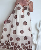 Robe à pois fond crème