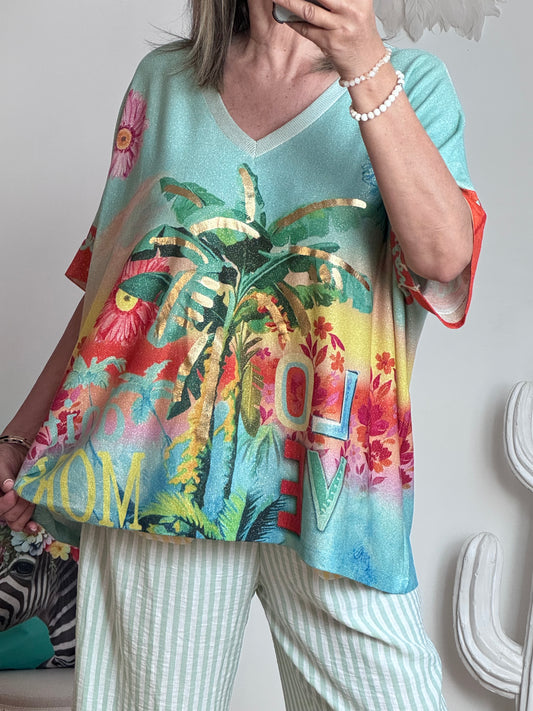Haut oversize love
