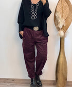 Pantalon Léo lie de vin