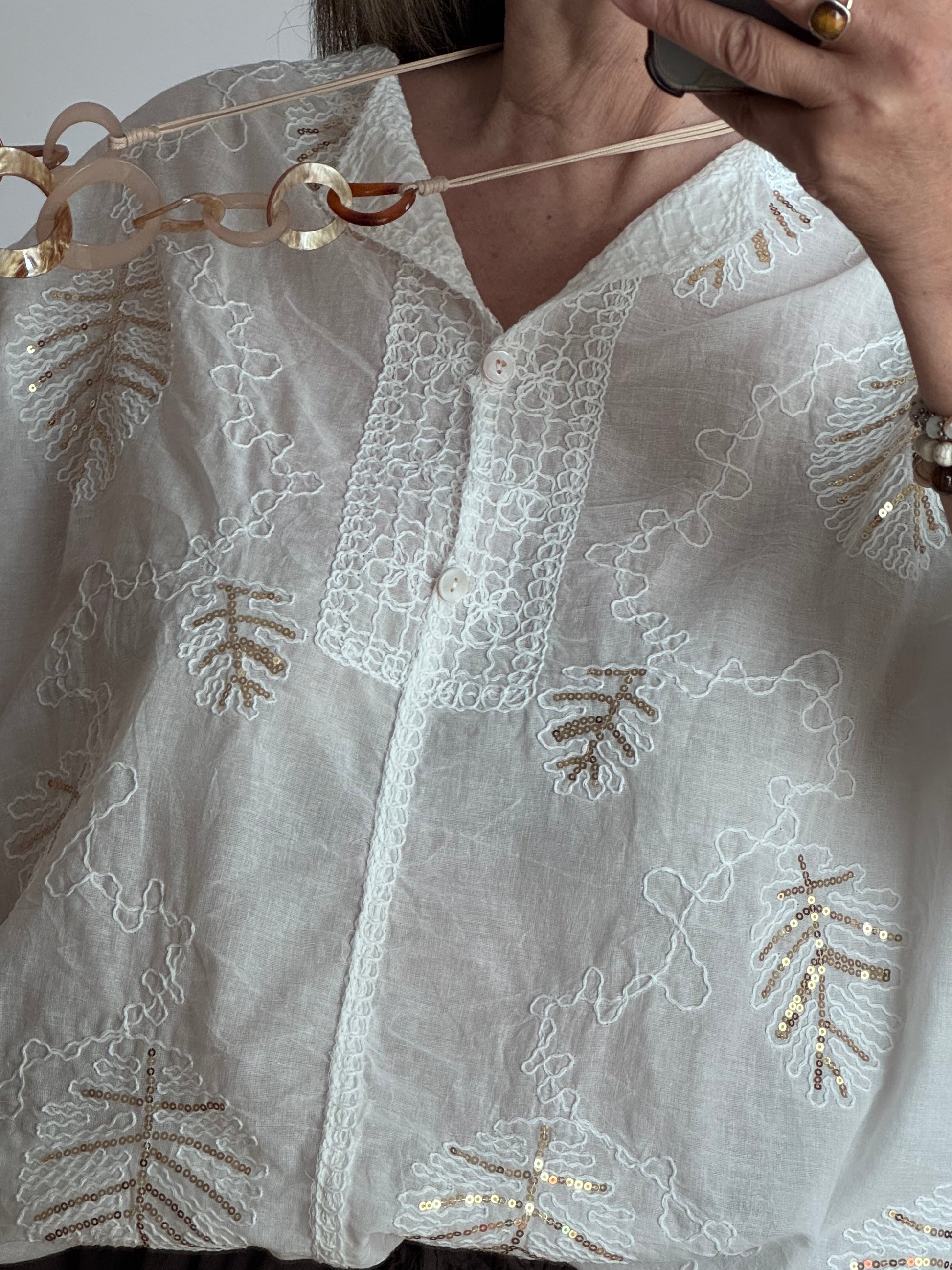 Blouse bohème blanche