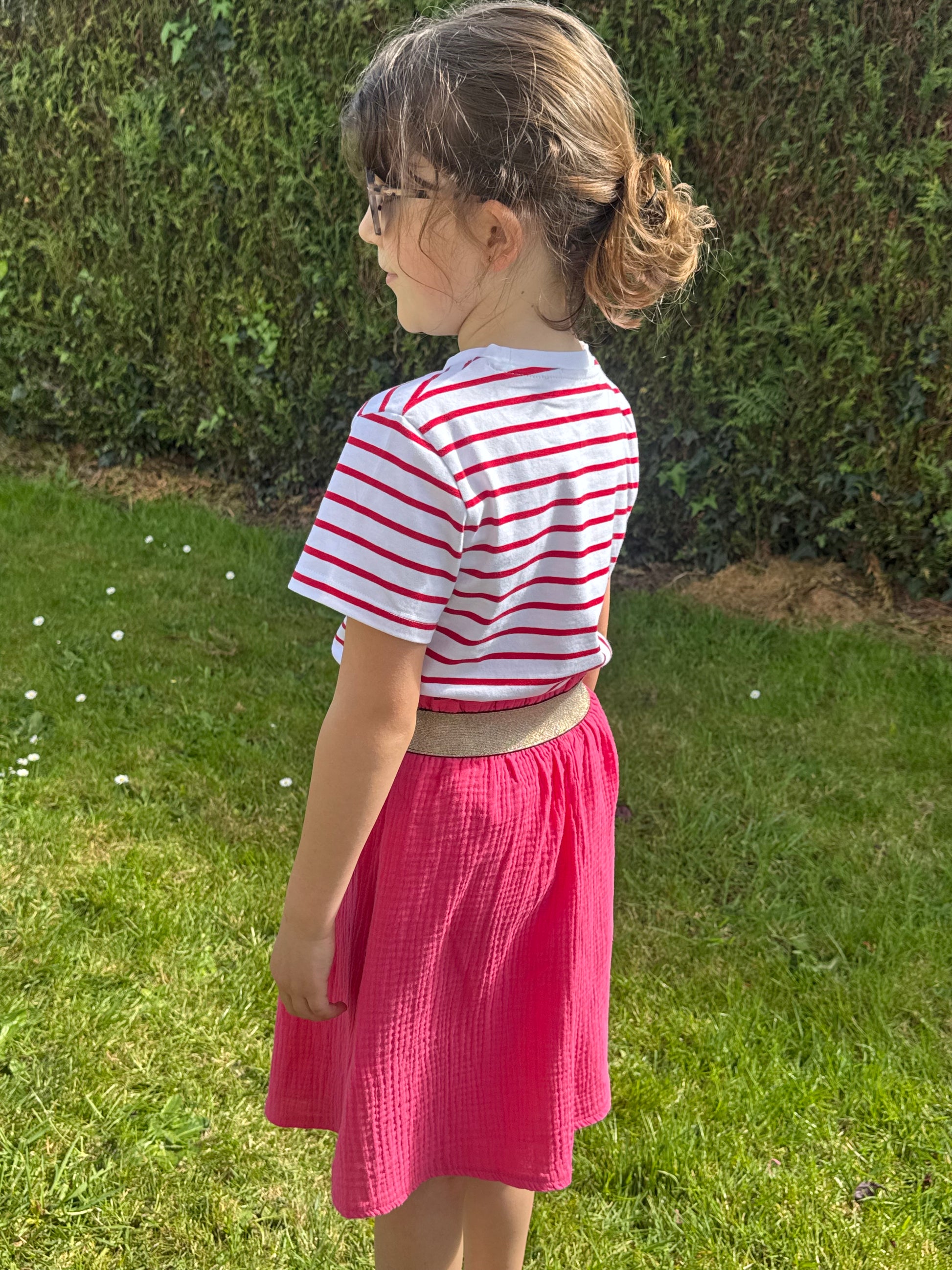 Teeshirt rayures rouge enfant