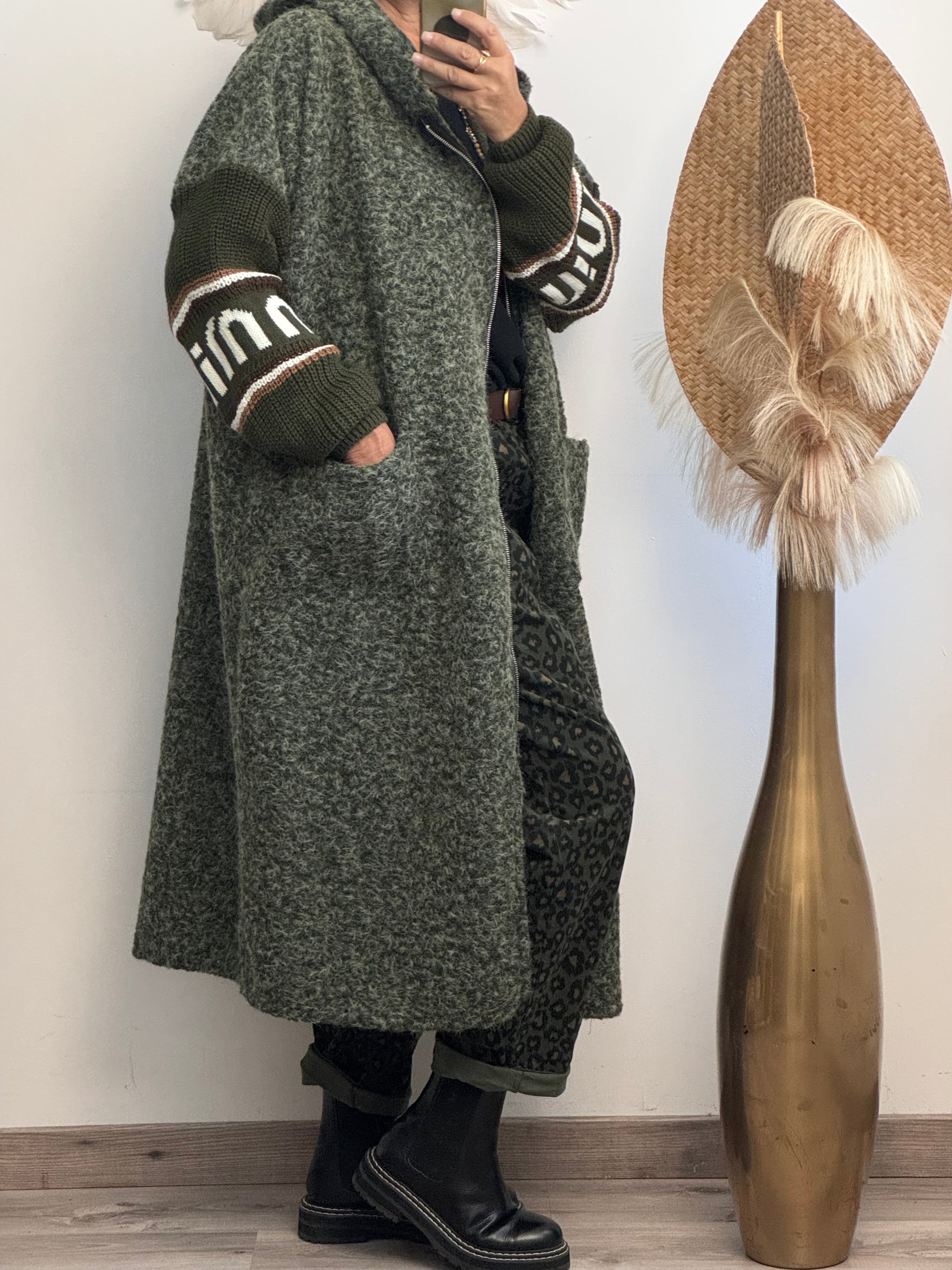 Manteau Esteban kaki