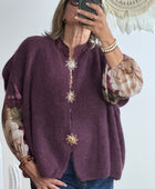 Gilet mohair lie de vin