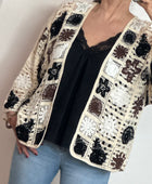 Gilet crochet noir