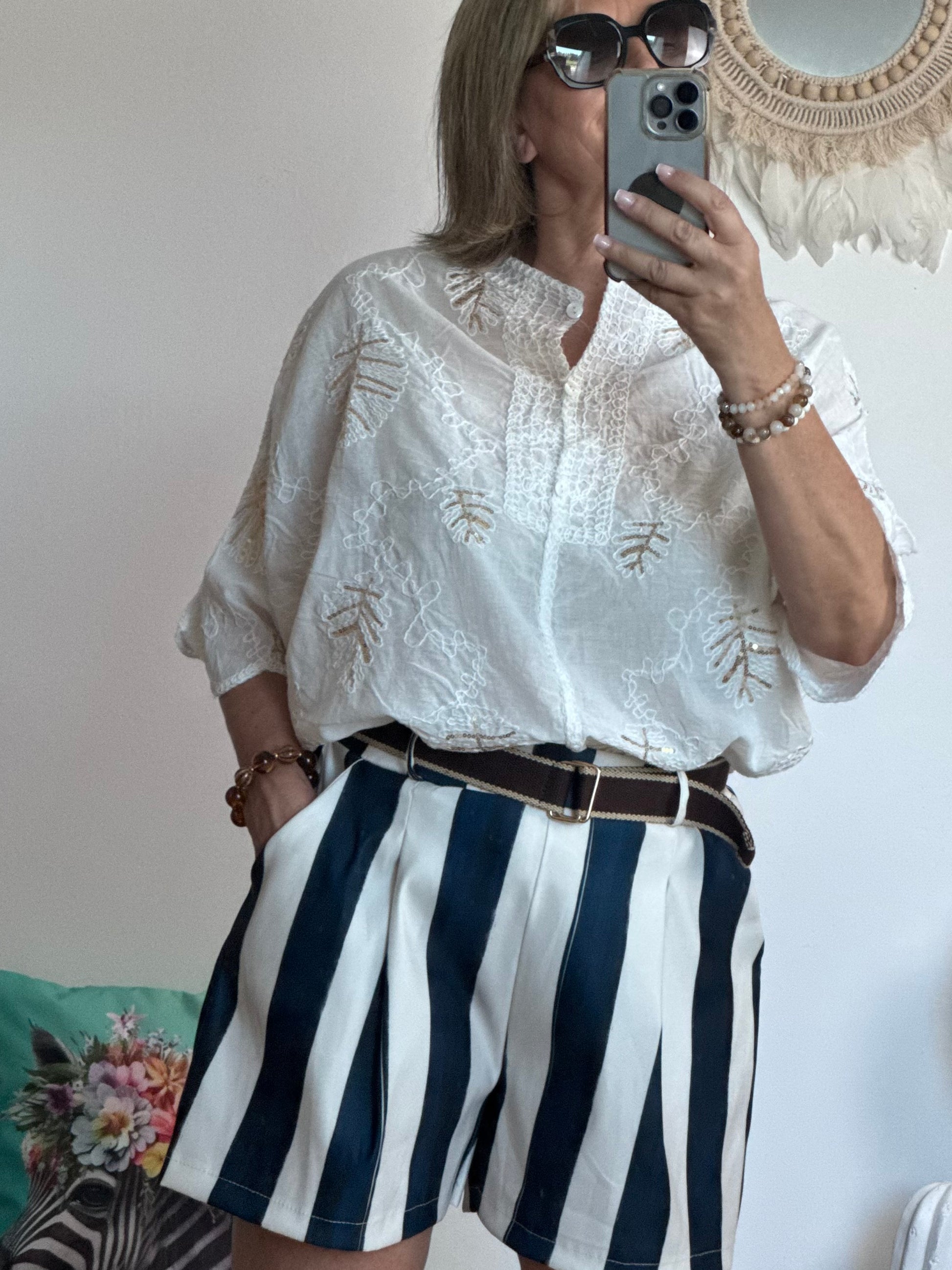 Short rayé marine TU 42/48