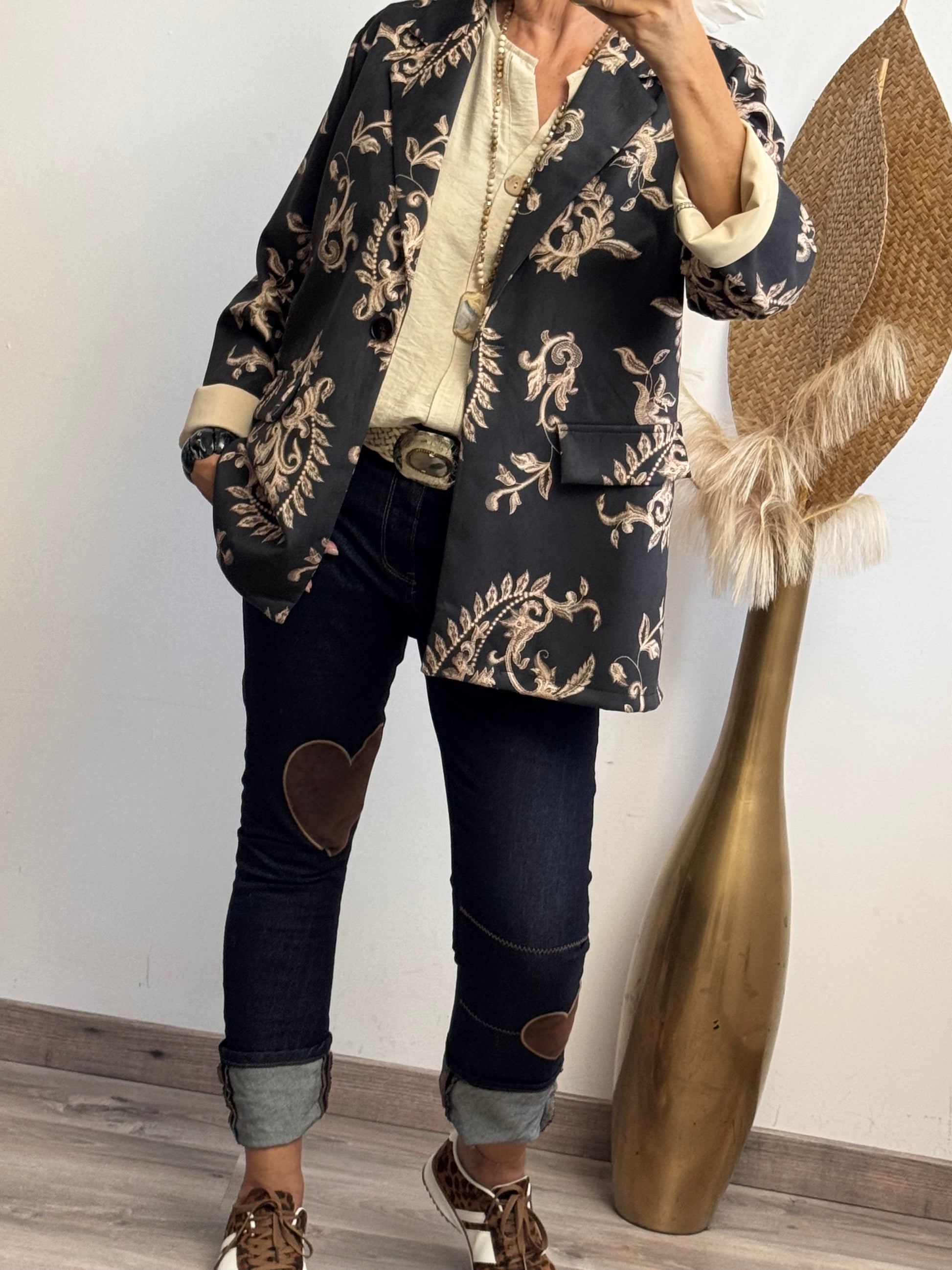 Veste blazer Gaston arabesque noir