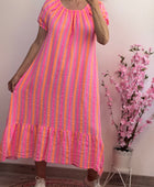 Robe gaz de coton Elsa rose