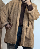 Veste très oversize camel