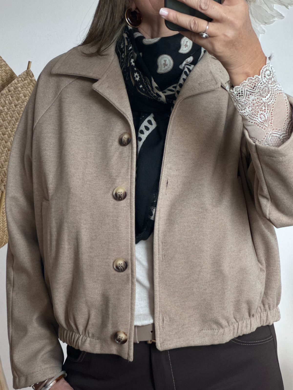 Veste courte beige