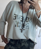 Pull bohème rock beige TU 42/50