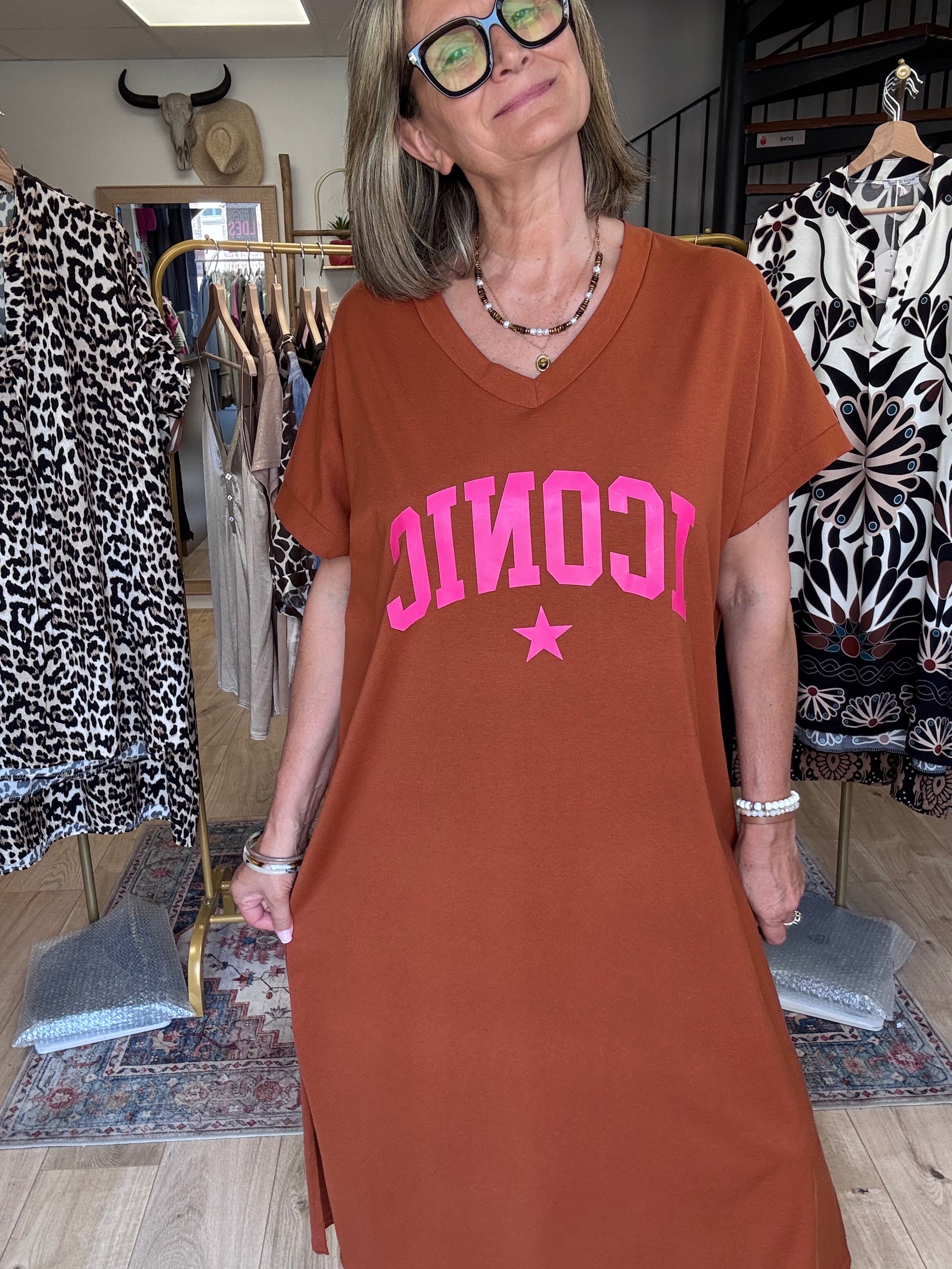 Robe teeshirt terracotta iconic