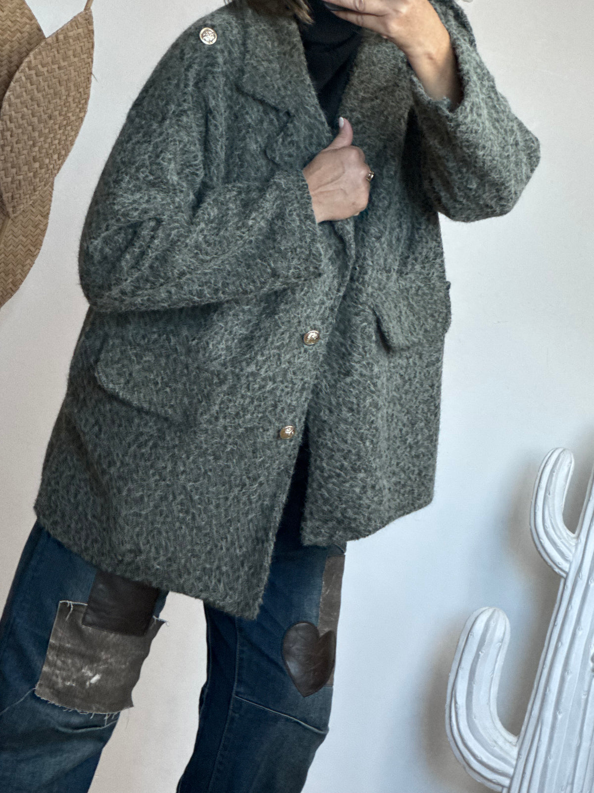 Veste moumoute kaki