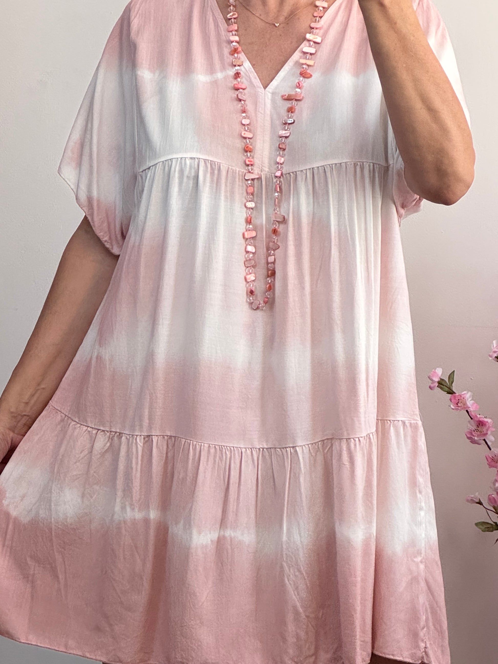 Robe tie and dye rose