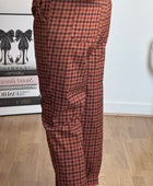 Pantalon vichy terracotta