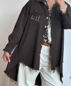 Veste jeans marron vintage