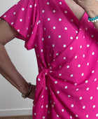 Blouse pois rose TU 44/50