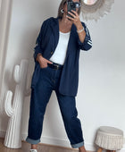 Veste casuel marine jolie forme