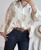 Chemise Jade floral beige