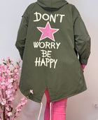Veste coupe vent Be Happy kaki