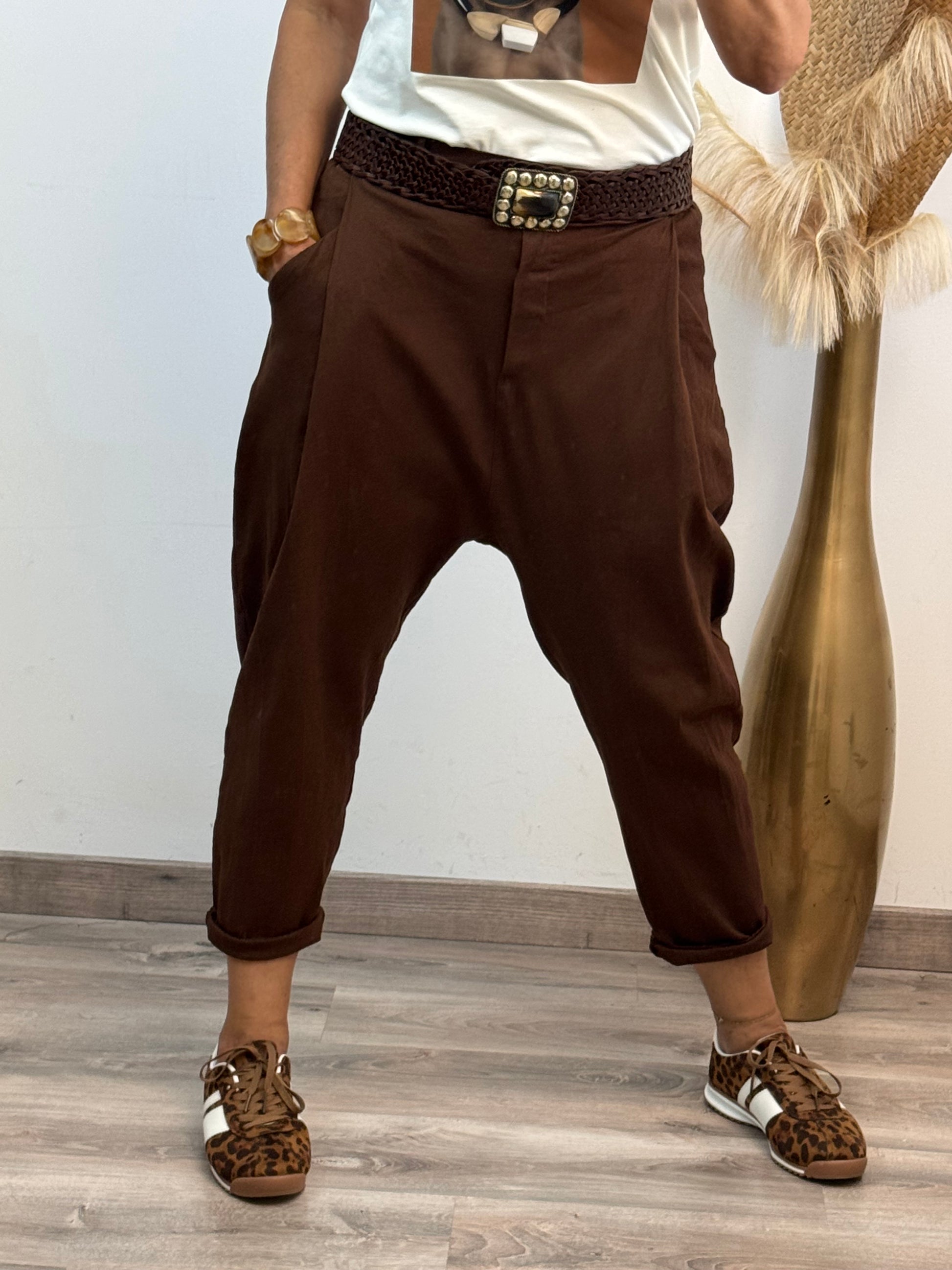 Pantalon Lorenzo marron