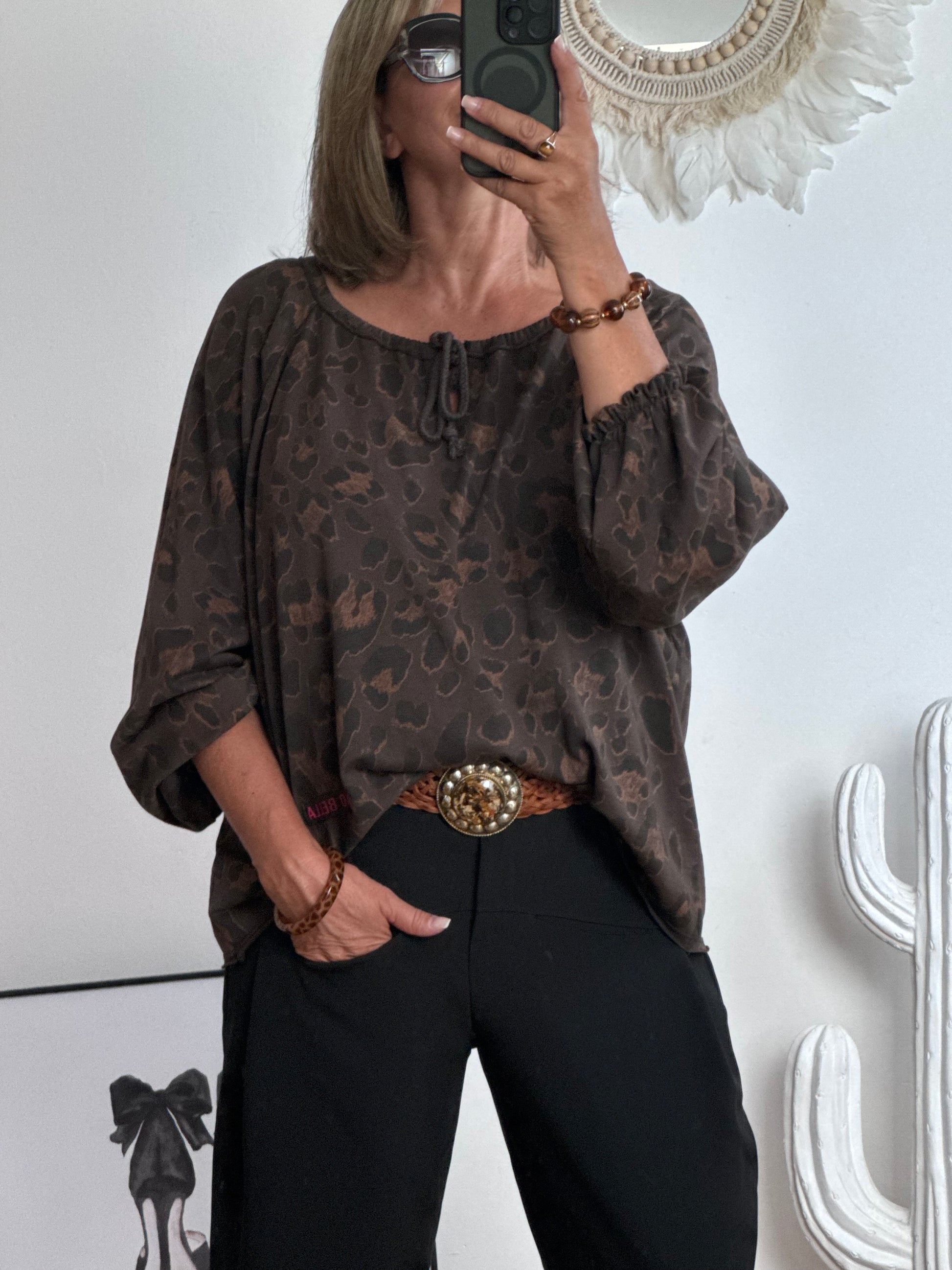 Sweat-shirt Léo marron