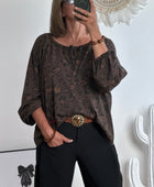 Sweat-shirt Léo marron