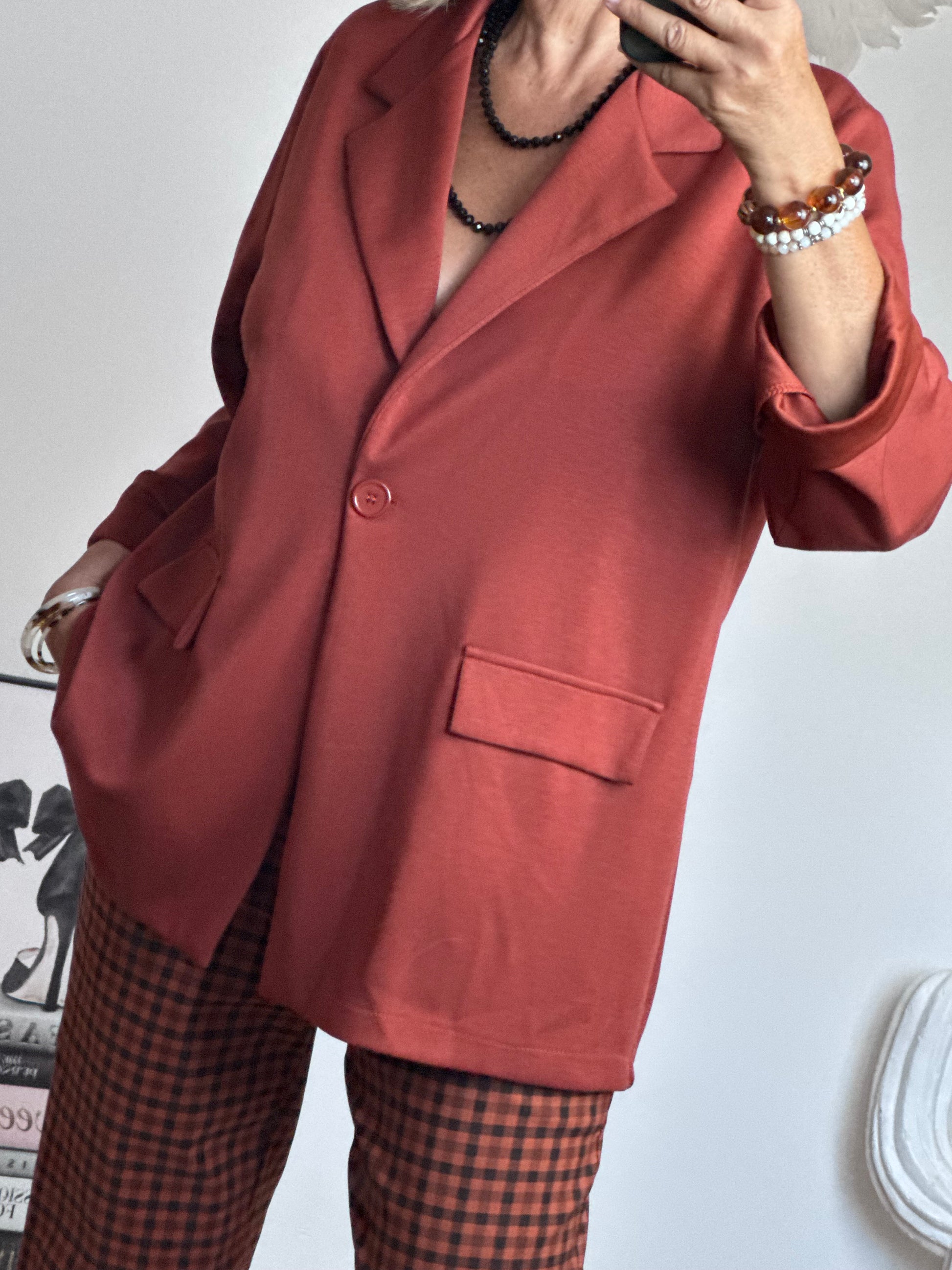 Veste blazer casuel terracotta TU 40/48