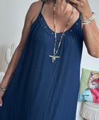 Robe d’été à bretelles marine