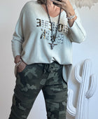 Pantalon confort camouflage kaki