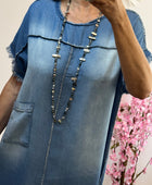 Robe en lyocell bleu denim