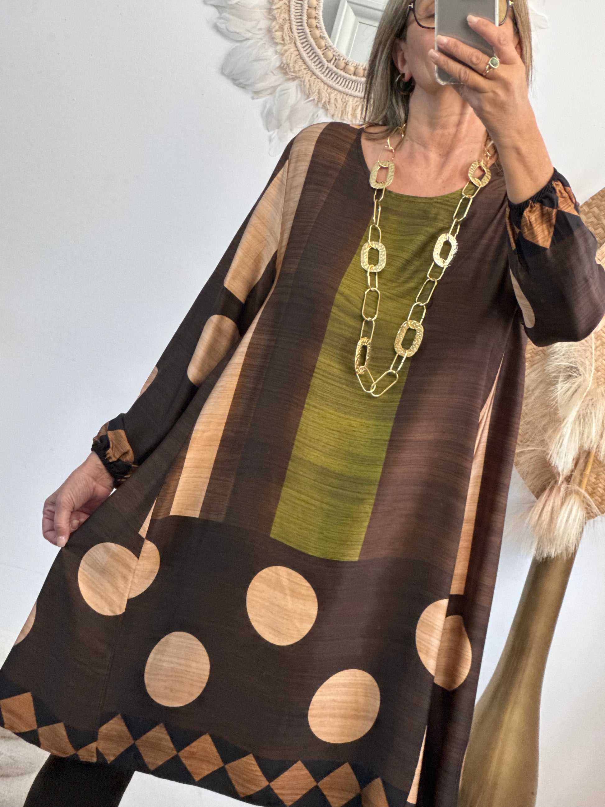 Robé Clothilde vert/marron