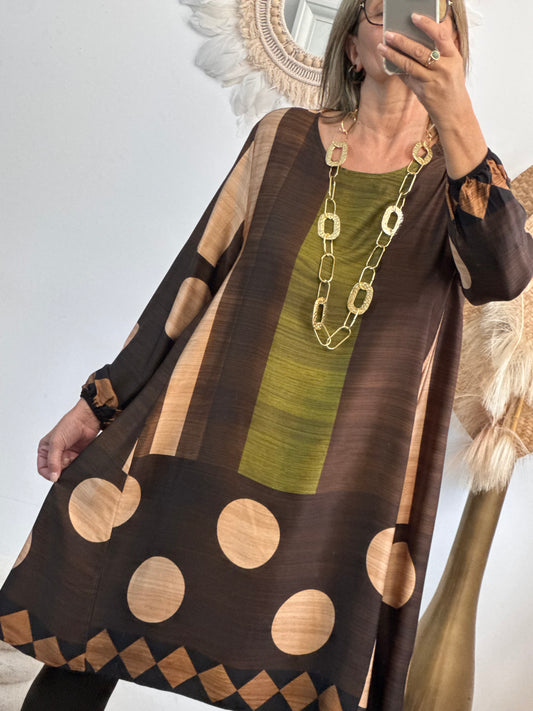 Robé Clothilde vert/marron