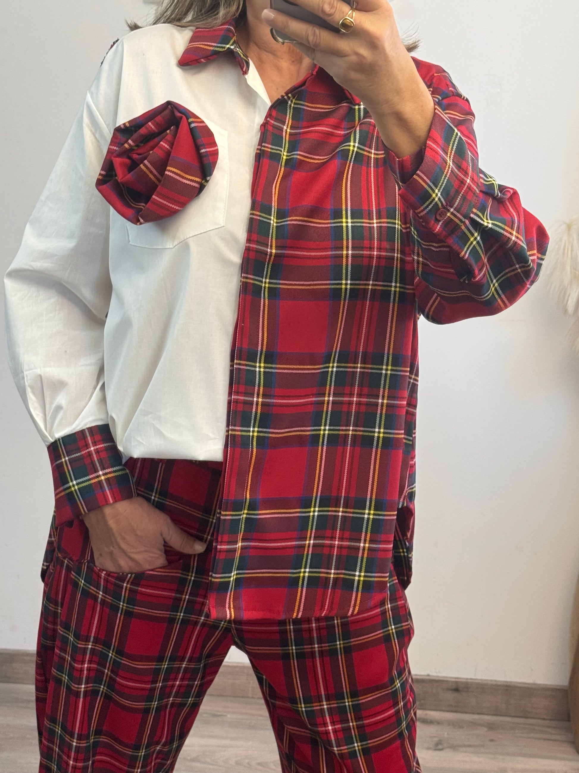 Chemise tartan rouge TU 40/46