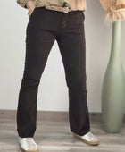 Pantalon flare velours chocolat