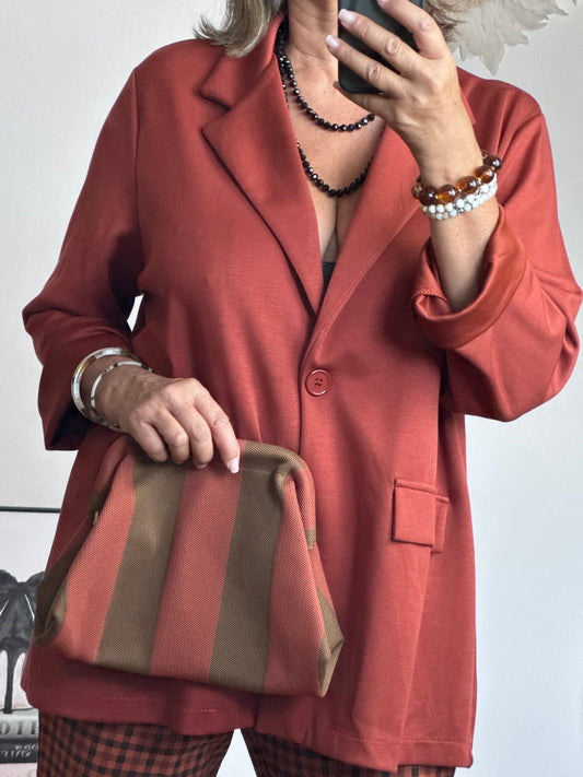 Veste blazer casuel terracotta TU 40/48