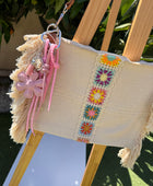 Sac bohème crochet crème